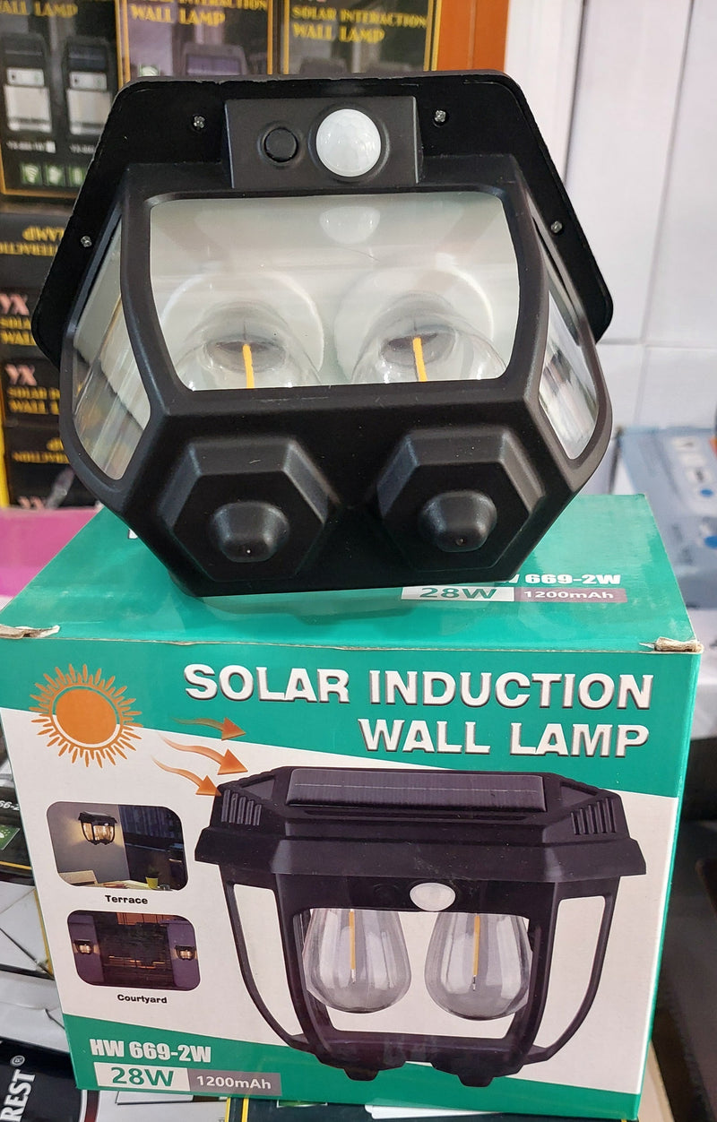 SOLAR WALL LIGHT  LAMP OUTDOOR WATERPROOF HW-669 (2W)