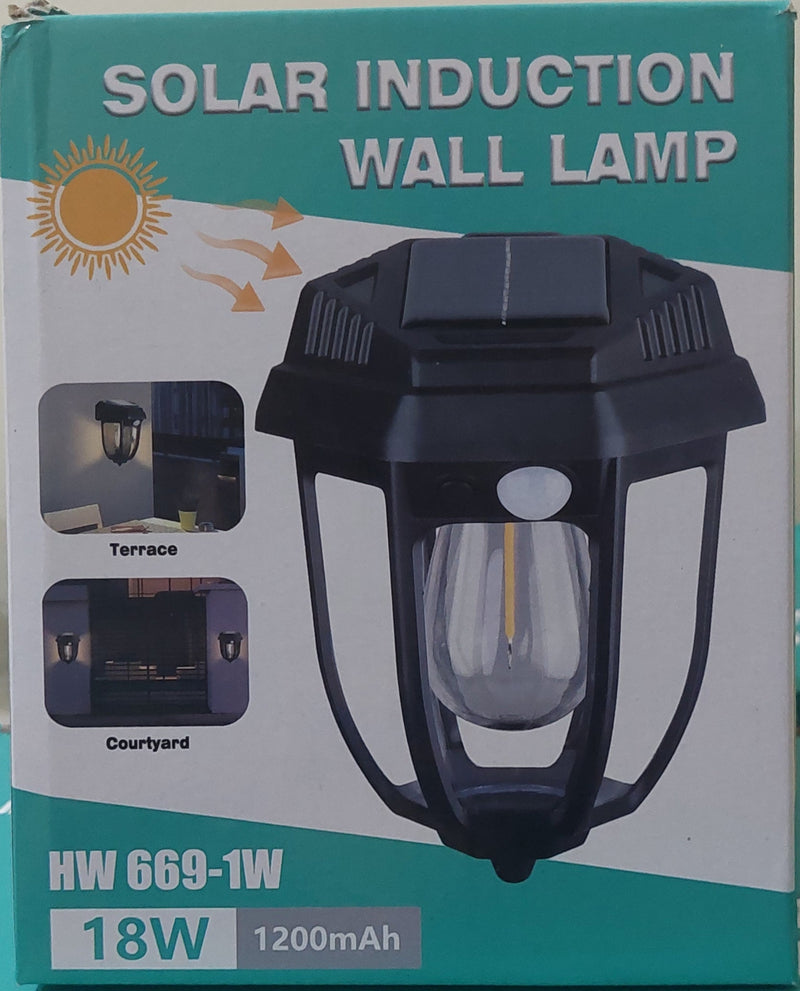 SOLAR WALL LIGHT  LAMP OUTDOOR WATERPROOF HW-669 (2W)