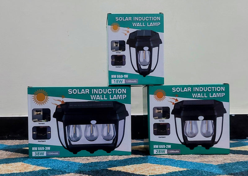 SOLAR WALL LIGHT LAMP 3W OUTDOOR WATERPROOF HW-669