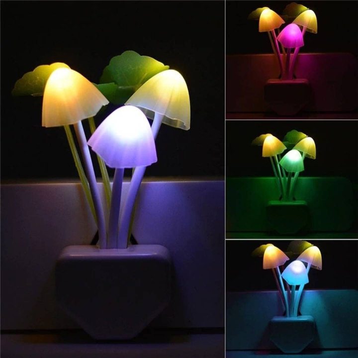 LED Night Lights Flower Mushroom Lamp